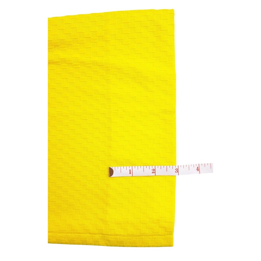 Vintage Handmade Yellow Polyester Texture Wide-Leg Crop Pant Side Zipper Size 29 - Picture 6 of 7